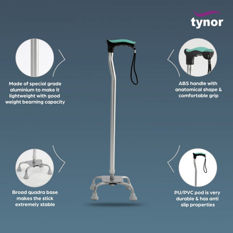 Tynor Quadripod Walking Stick - Universal L12