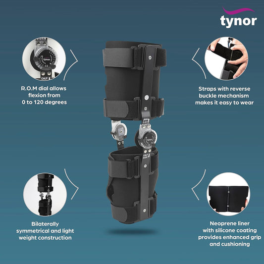 Tynor ROM Knee Brace - 22 Inches ROM Universal