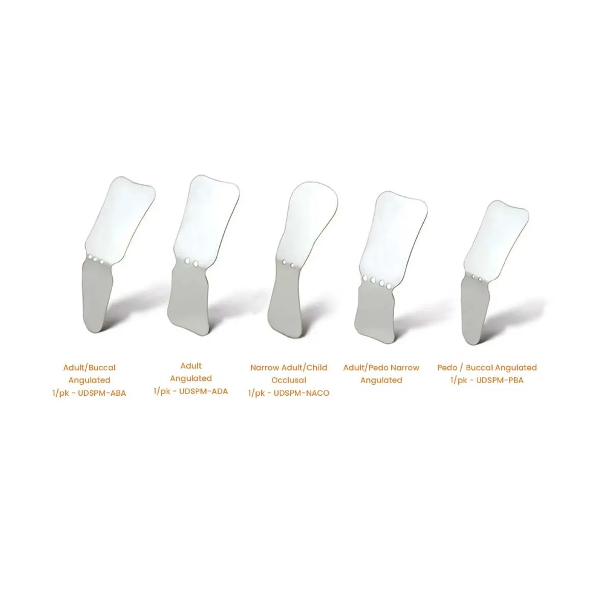 U Ortho Double Sided Stainless Steel Photographic Mirrors Angulated