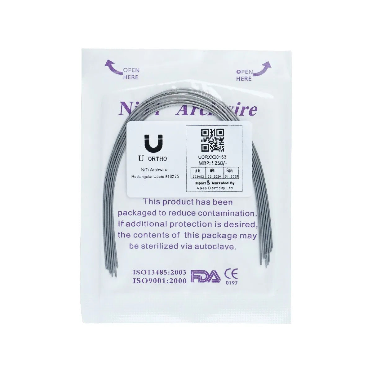 U Ortho NiTi Archwire -Ovoid(pack of 10)