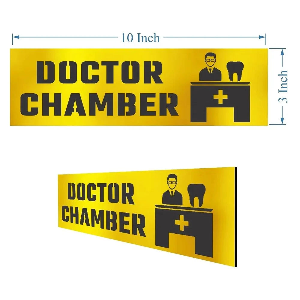 Yellow Unique Dents Acrylic Sign Plates