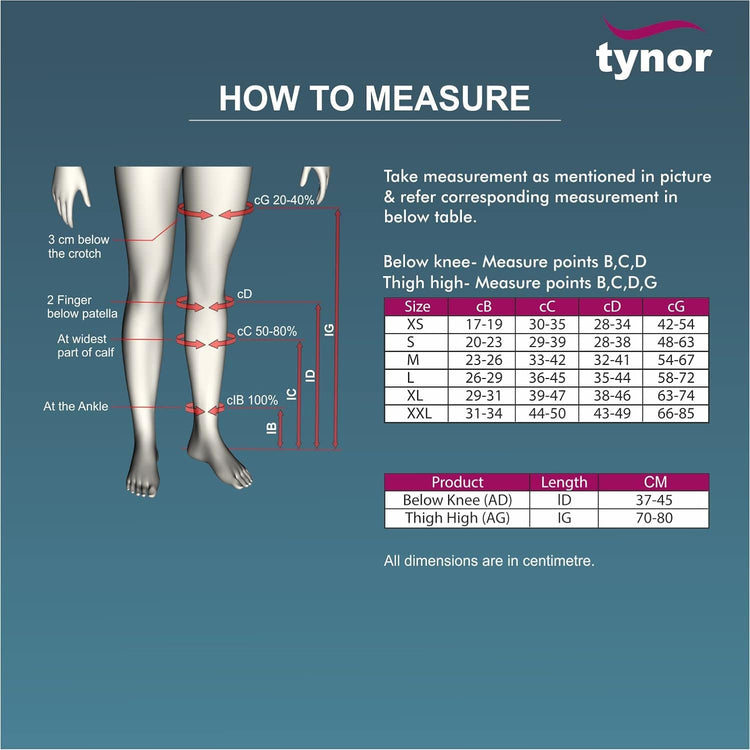 Tynor Class I Knee-High DVT Stockings