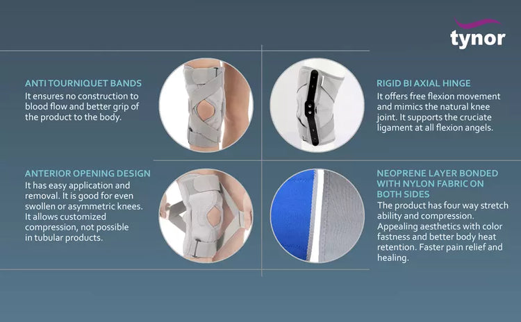 Tynor OA Knee Support - Neoprene Left Varus/Right Valgus