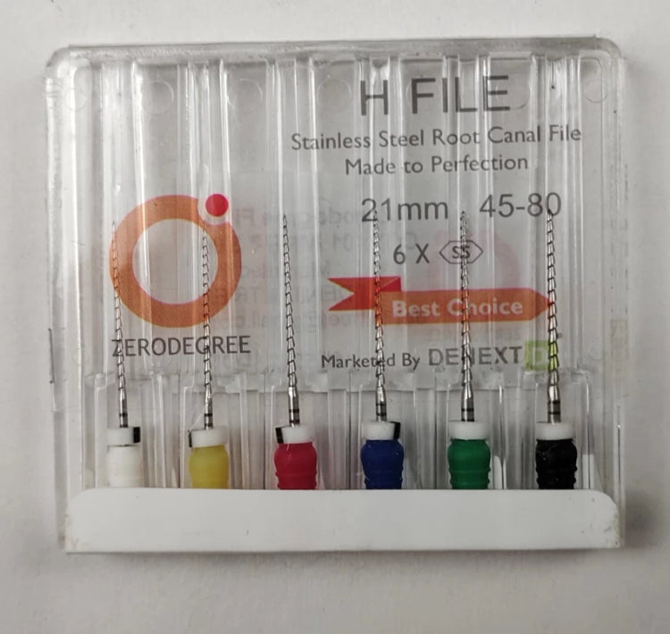 Denext Zero Degree SS H Files - 25mm 15