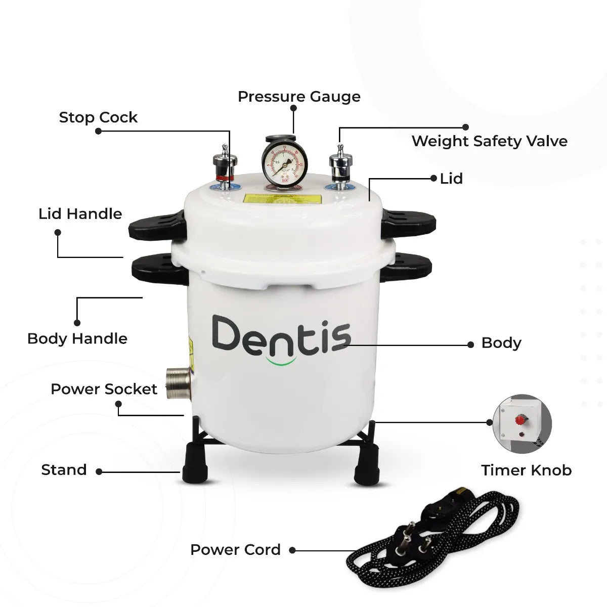 Dentis Insta-Clave Autoclave with Timer And Drum - 14L