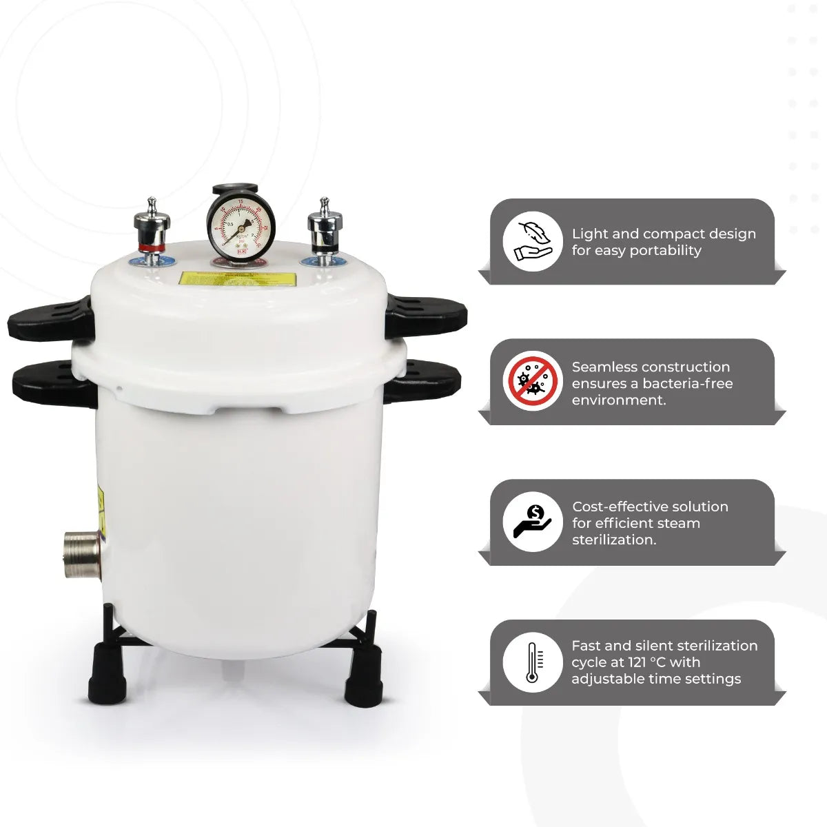 Dentis Autoclave Powder Coated D01 with Drum