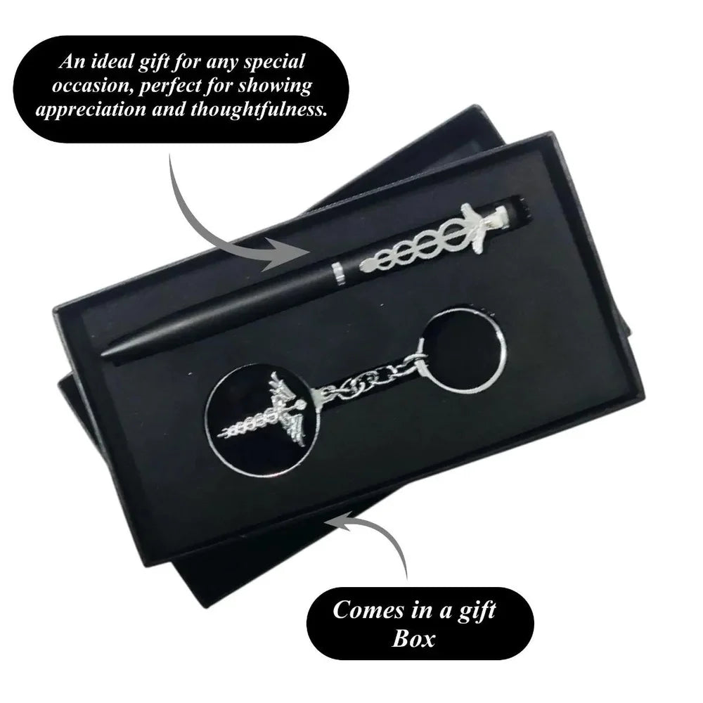 Metal Unique Dents Doctor Pen & Keychain Gifting Set (PK001)