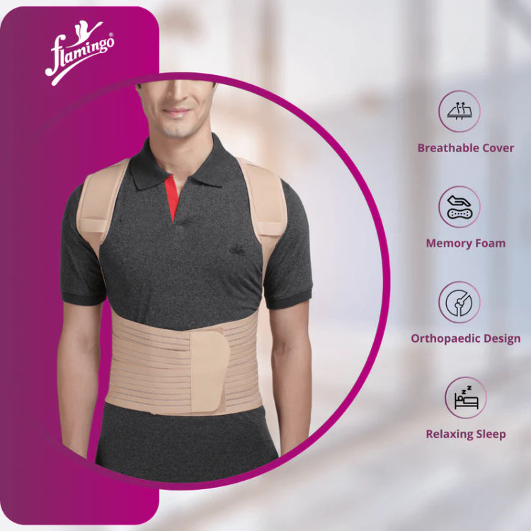 Flamingo Compact Spinal Brace - Black