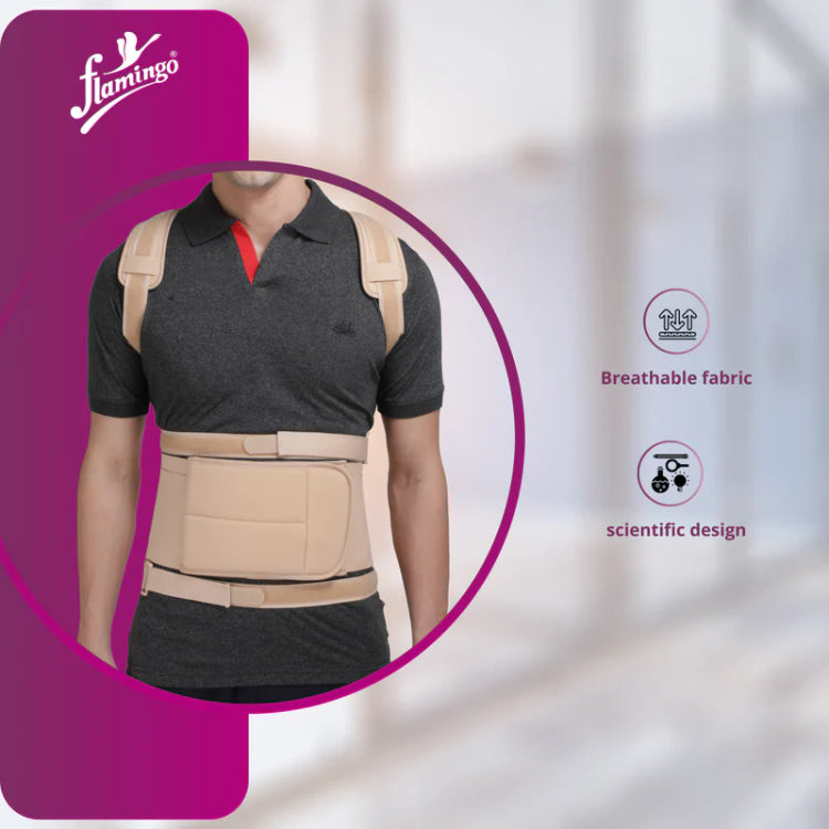 Flamingo Dorsolumbar Spinal Brace - Black