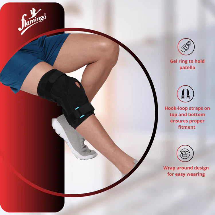 Flamingo Hinge Knee Stabiliser Neoprene - Black