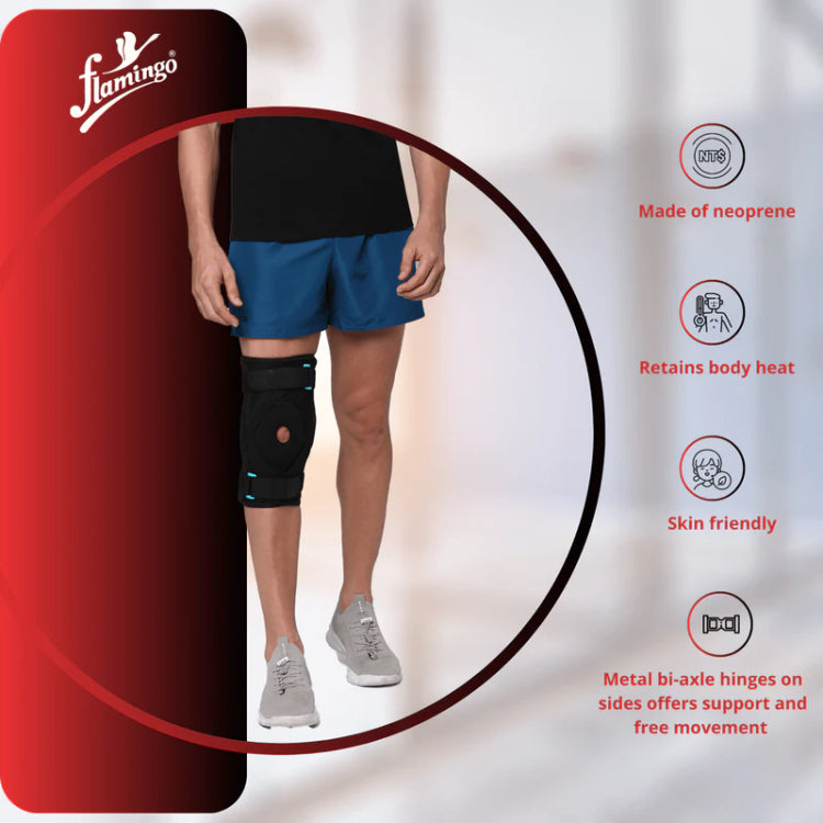 Flamingo Hinge Knee Stabiliser Neoprene - Black