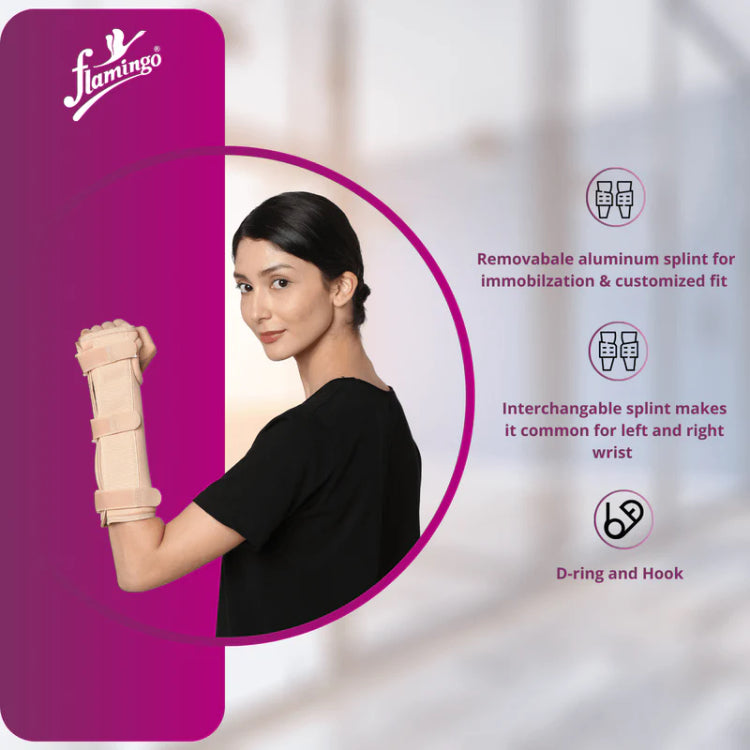 Flamingo Wrist & Forearm Splint - Black