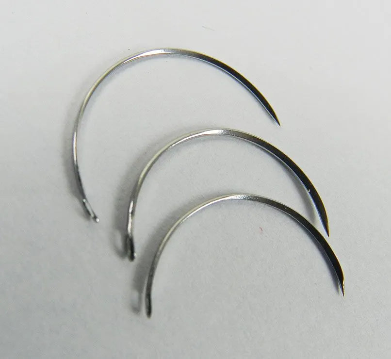 Lifeline Stainless Steel Suture Needles Half Circle Cutting 6/pk x 4