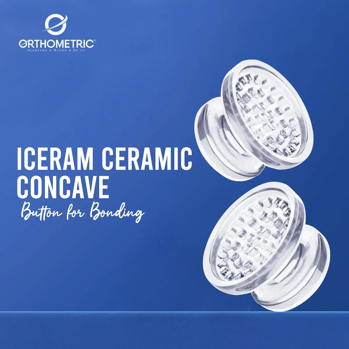 OrthoMetric Iceram Ceramic Concave Button For Bonding (2/Pk) - 30.10.3002