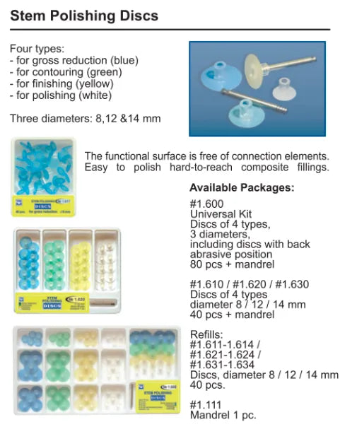 Tor Vm Stem Polishing Discs kit (41pcs) No. 1.620