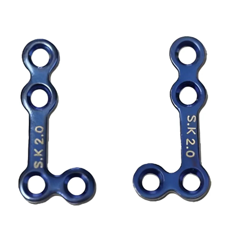 SK Surgicals Titanium Mini Bone Plates L Shape 90° With Gap - 2mm