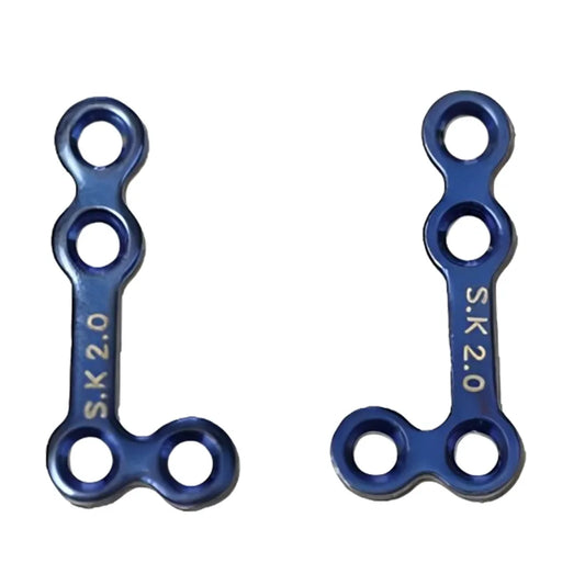 SK Surgicals Titanium Mini Bone Plates L Shape 90° With Gap - 2mm