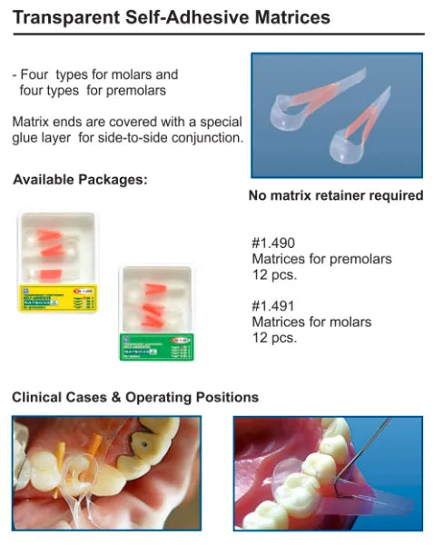 Tor Vm Transparent Contoured Matrices for Premolars & Molars
