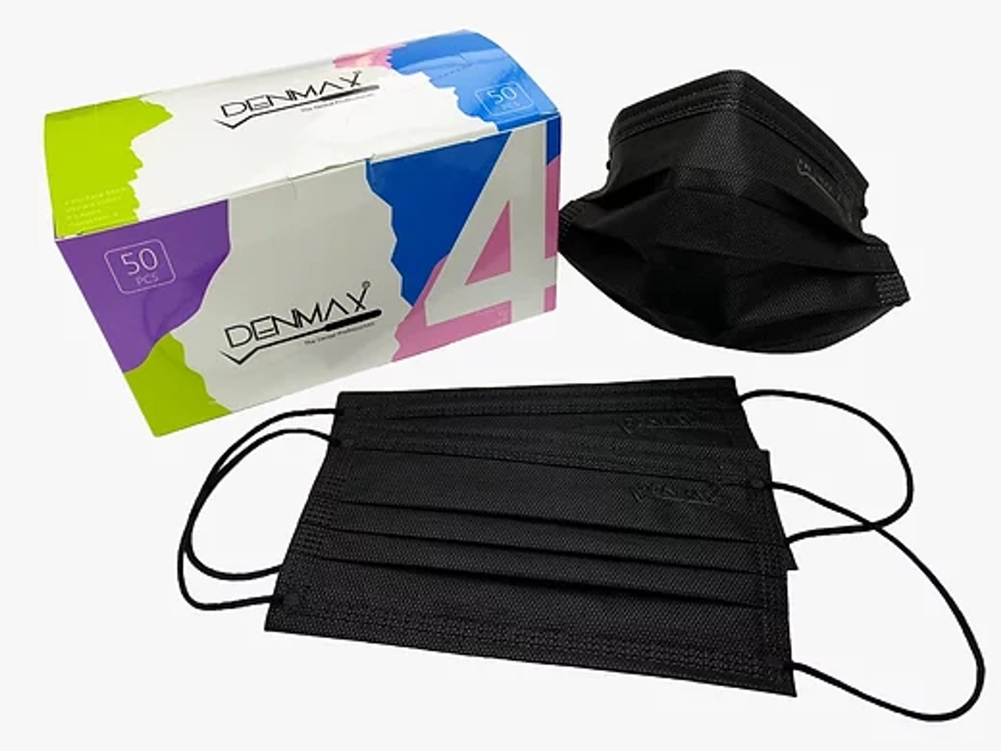 Denmax 4 Ply Face Mask Premium Black Colour