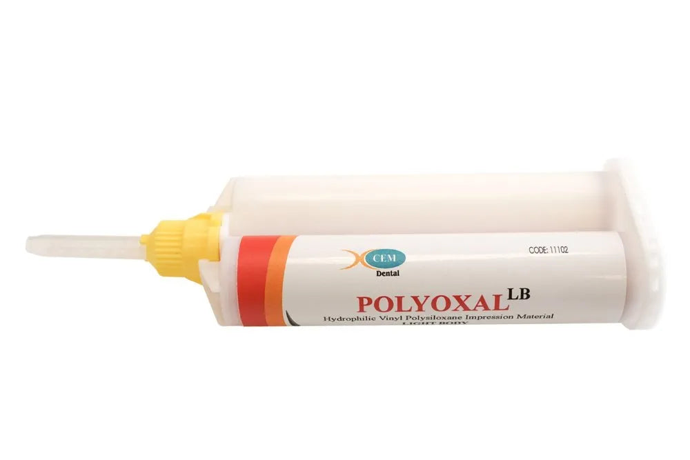 XCEM POLYOXAL LB | 50ML Dental Light Body Silicone Impression Material | Automix Double Barrel Syringe