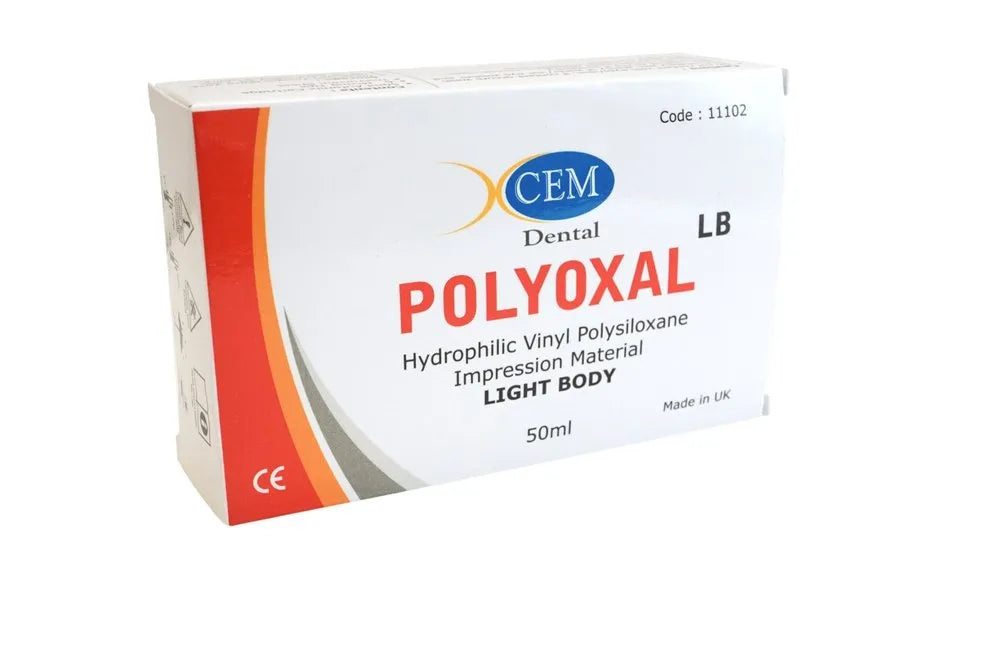 XCEM POLYOXAL LB | 50ML Dental Light Body Silicone Impression Material | Automix Double Barrel Syringe