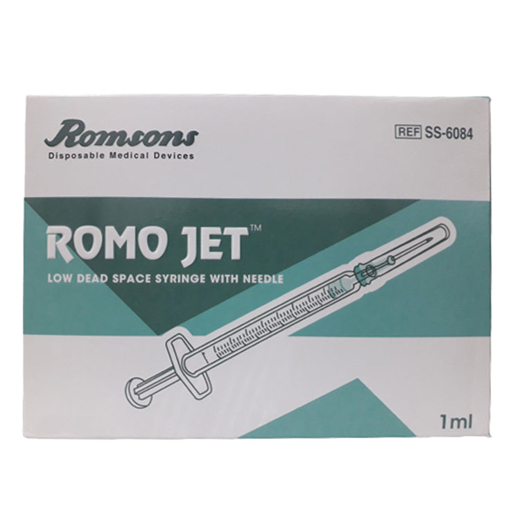 Romsons Romo Jet 20ml Syringe With Needle - 22G x 1.5Inch Pack of 25 (SS-6084)