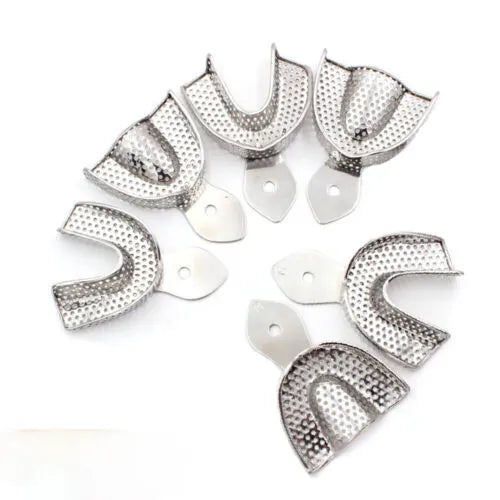 GII Impression Trays perforated stainless steel (Set of 10)
