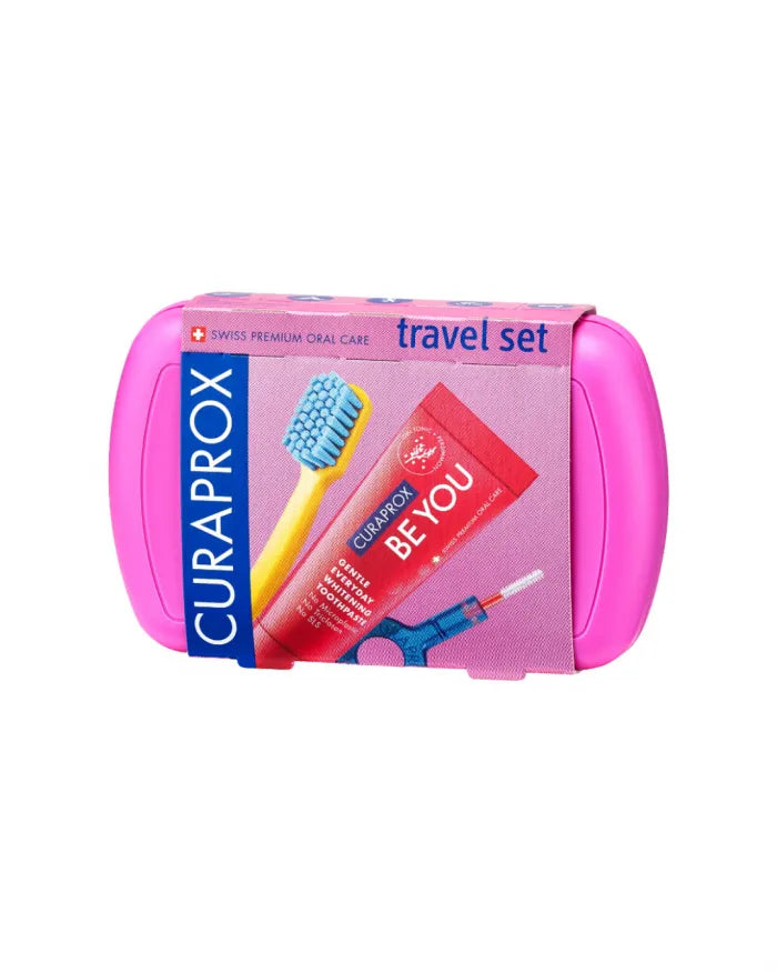 Curaprox Travel set. Pink