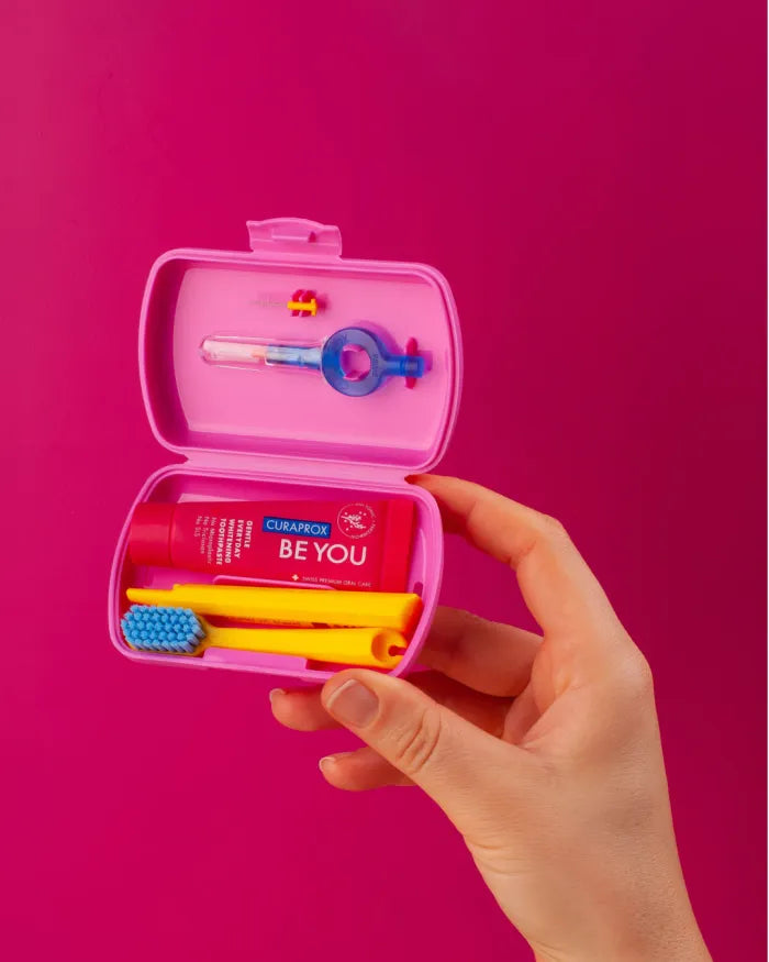 Curaprox Travel set. Pink