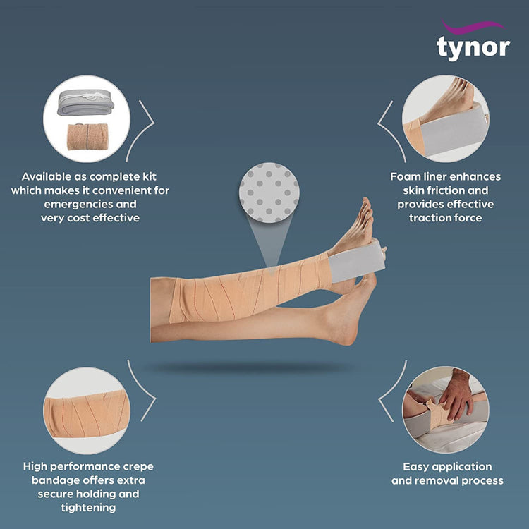 Tynor Skin Traction Kit - With Set PUF Liner