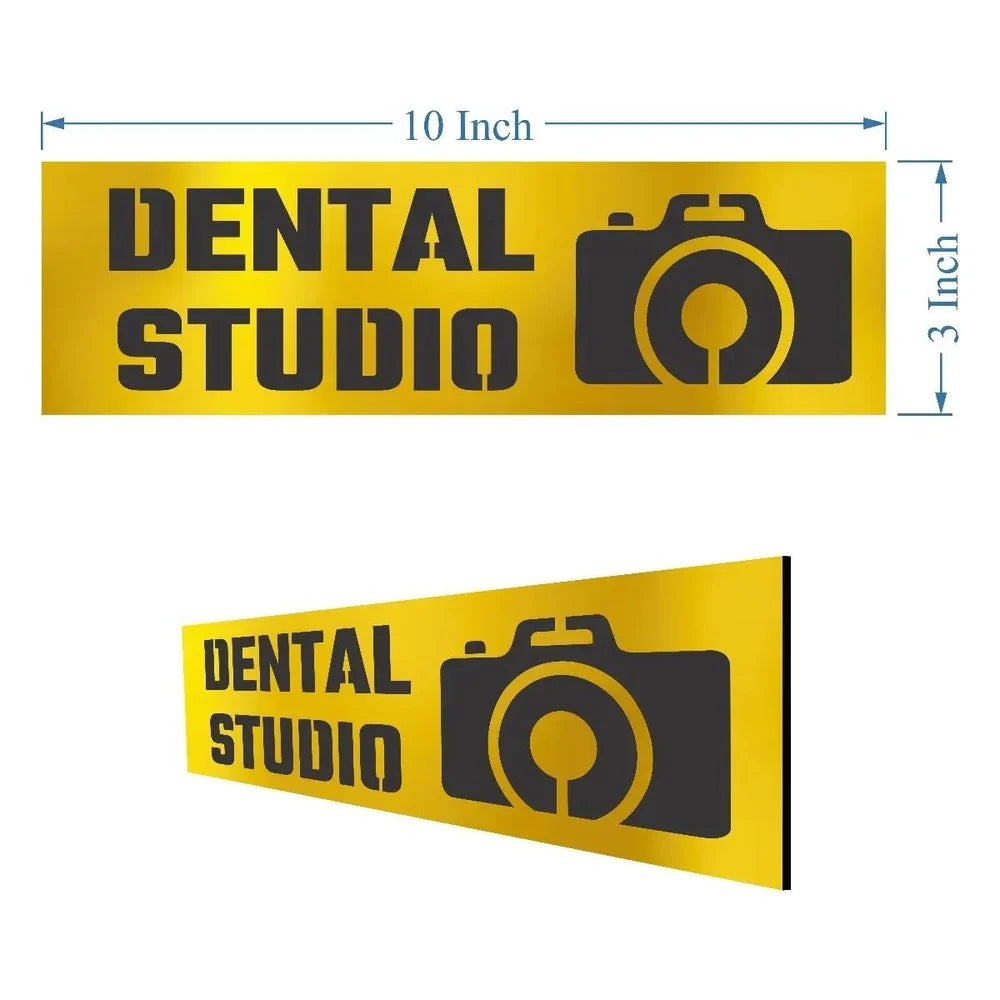 Yellow Unique Dents Acrylic Sign Plates