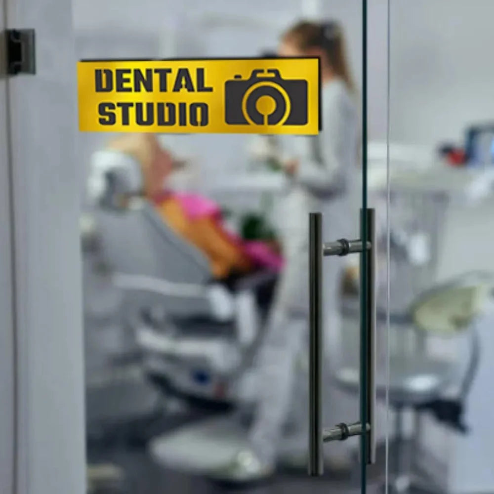 Yellow Unique Dents Acrylic Sign Plates