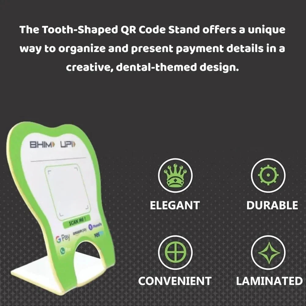 Acrylic Unique Dents Tooth Shaped QR Code Stand (QS001)