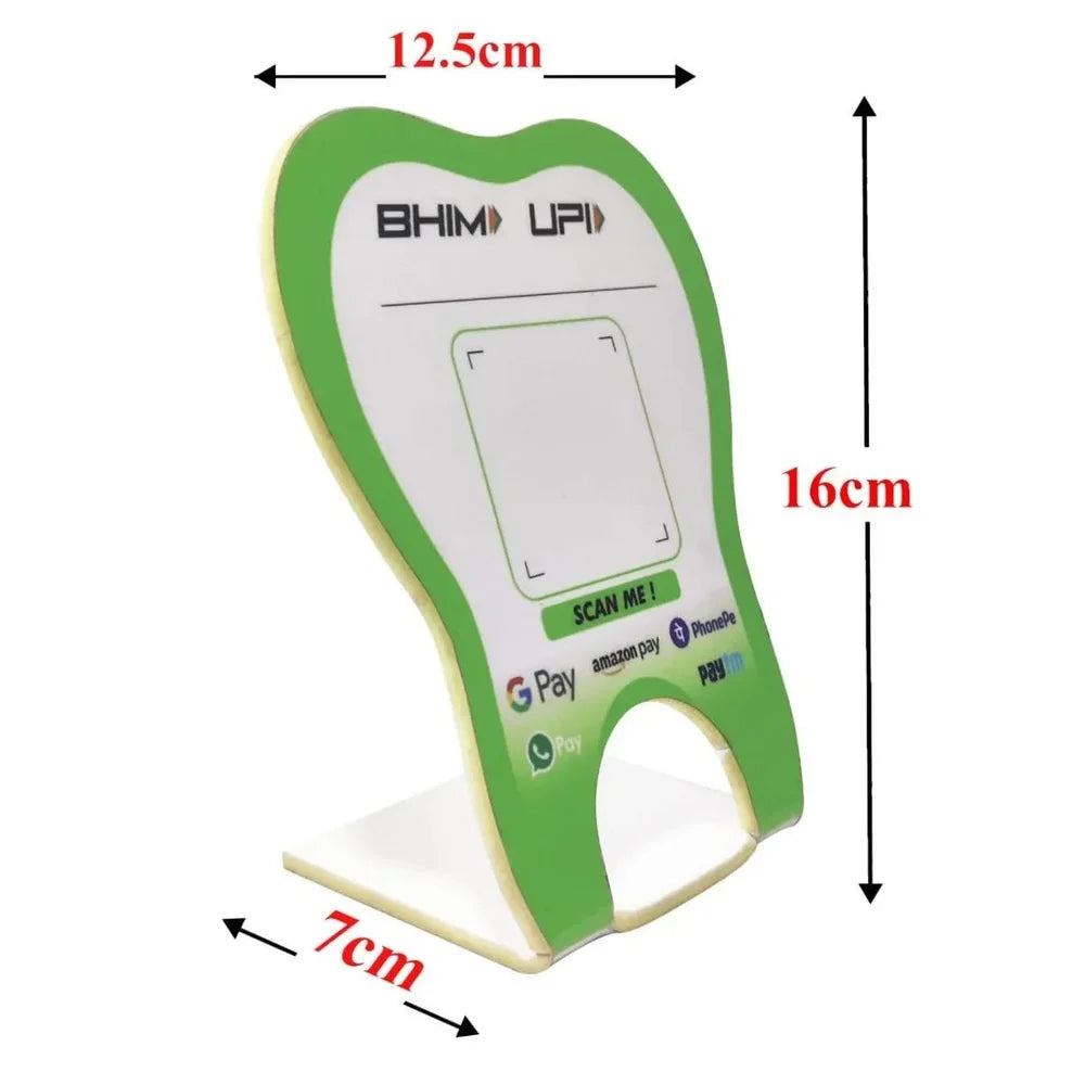 Acrylic Unique Dents Tooth Shaped QR Code Stand (QS001)