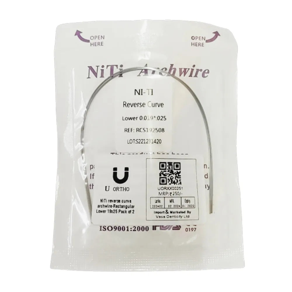 U ortho Niti Reverse Curve Archwire -Rectangular