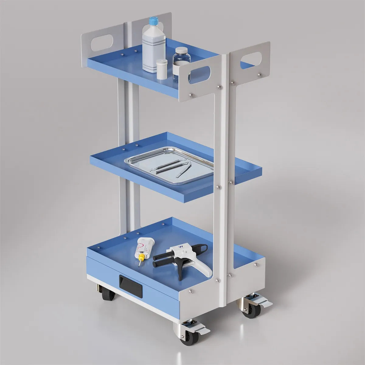 Life Dental Trolley Economy Double Pillar(Lite)