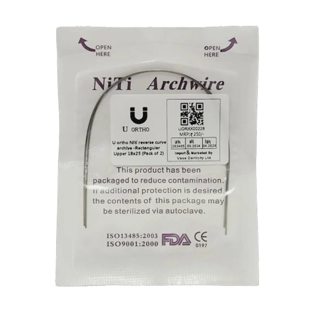 U ortho Niti Reverse Curve Archwire -Rectangular