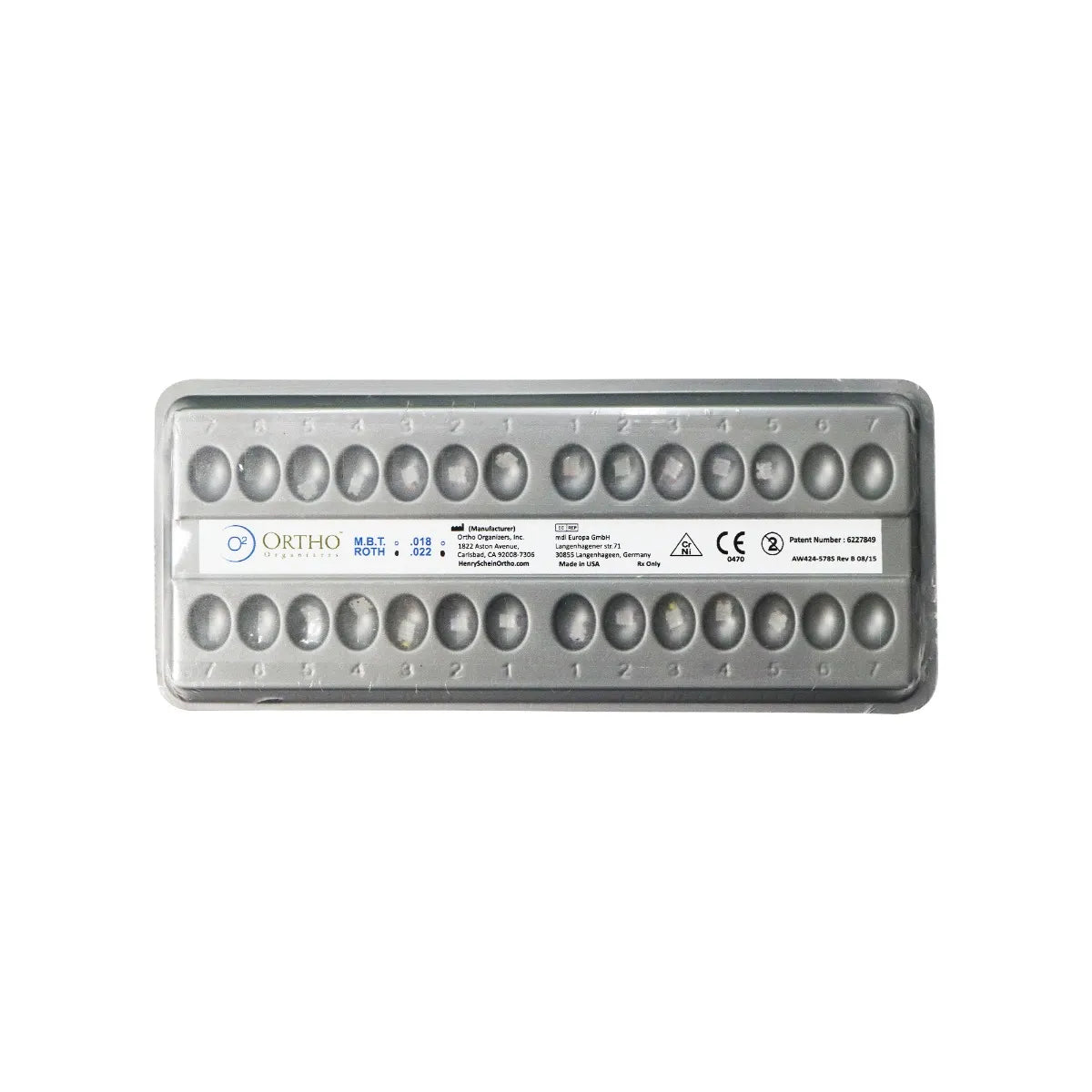 Ortho Organizer Ceramic Bracket Kit ROTH .018 / .022