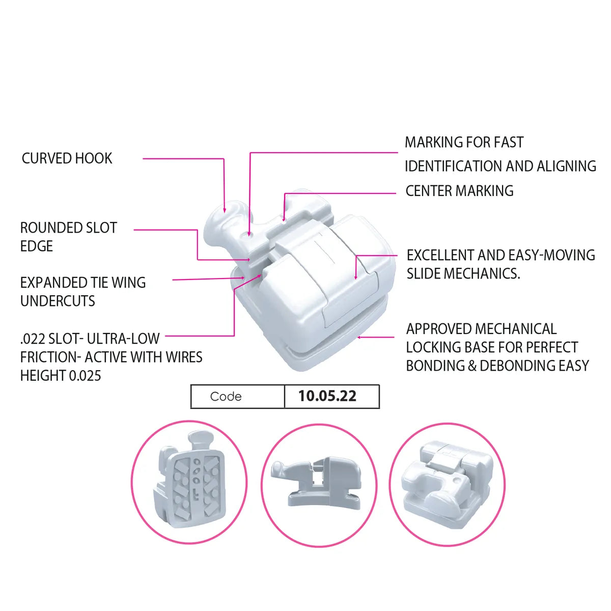 JJ Ortho Selfy Clear Passive Self Ligating Bracket Kit With Tubes (10.05.22)