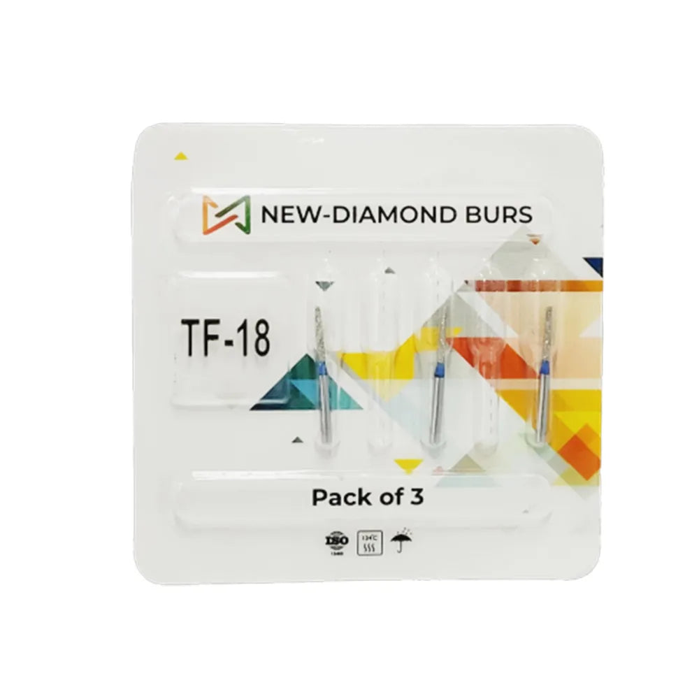 NewDiamond Taper Fissure Diamond Bur -TF ( Pack Of 3)