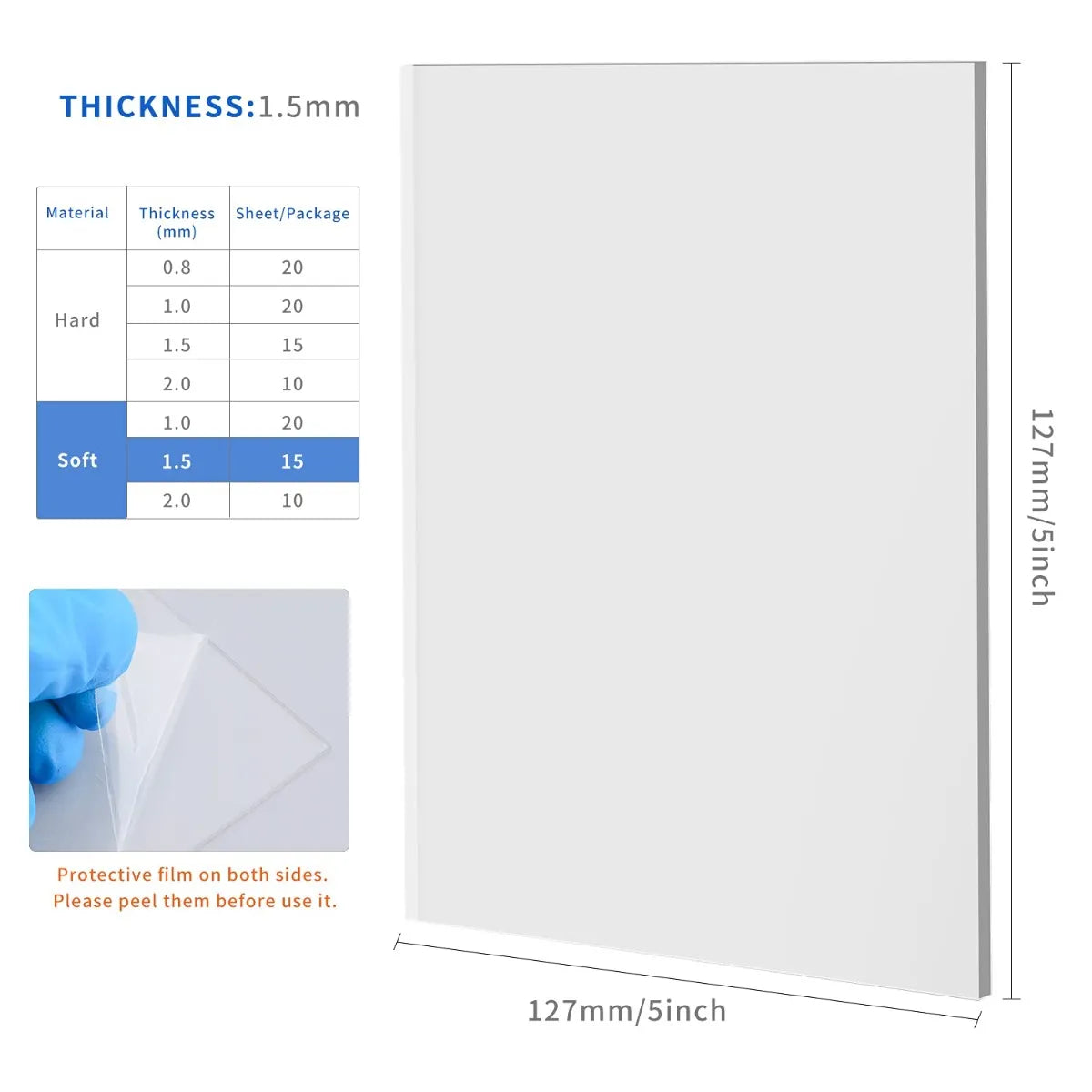 U Ortho Vacuum Forming Splint Sheets - Hard