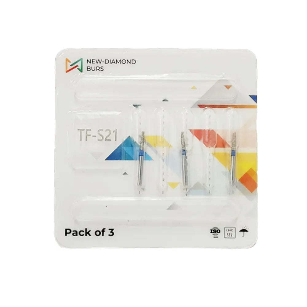 NewDiamond Taper Fissure Diamond Bur -TF ( Pack Of 3)