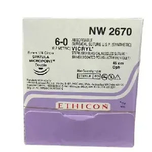 Ethicon Vicryl #6-0 Absorbable Violet Braided Suture