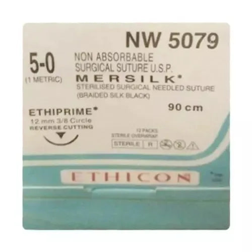 Ethicon Mersilk #5-0 Black Braided Suture