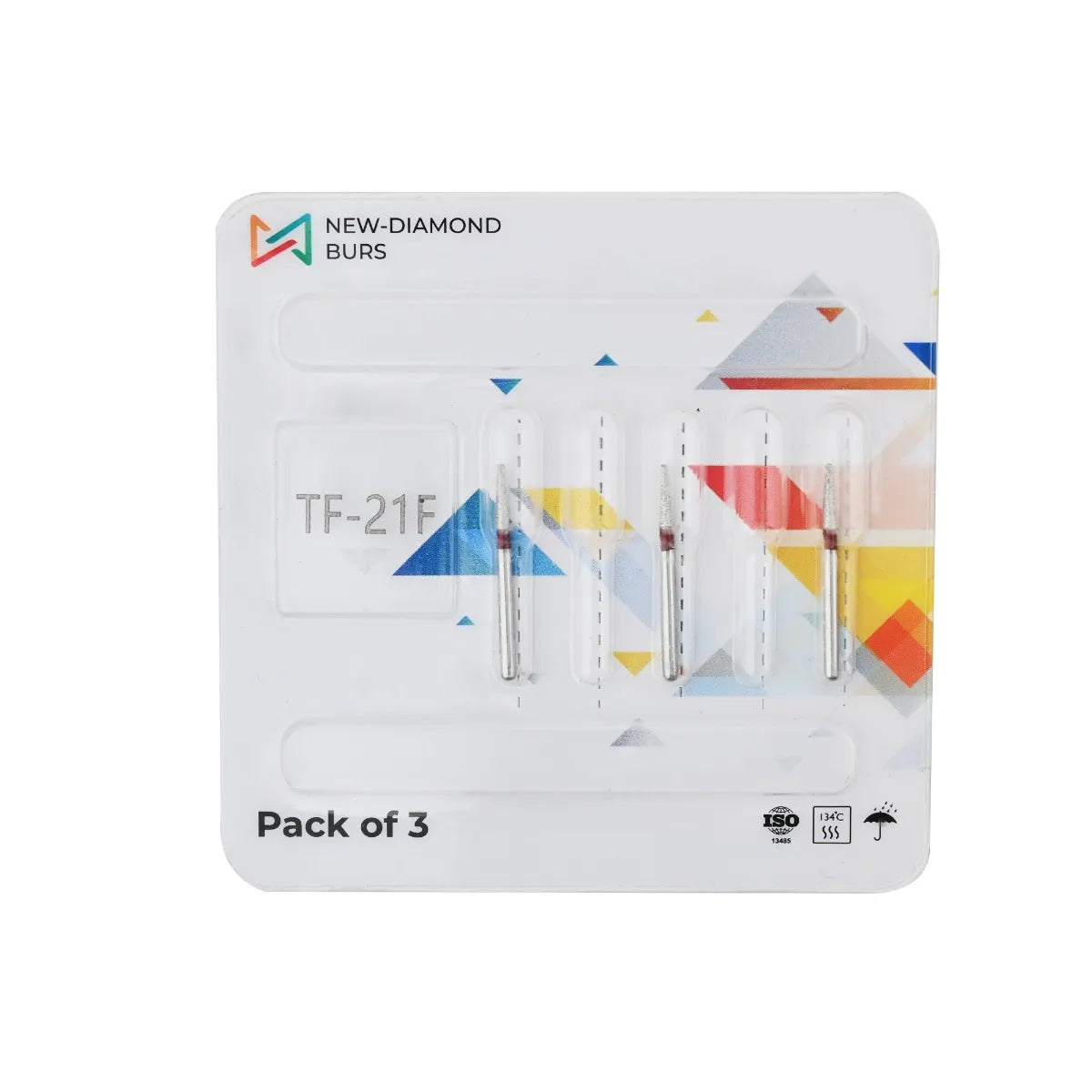 NewDiamond Taper Fissure Diamond Bur -TF ( Pack Of 3)