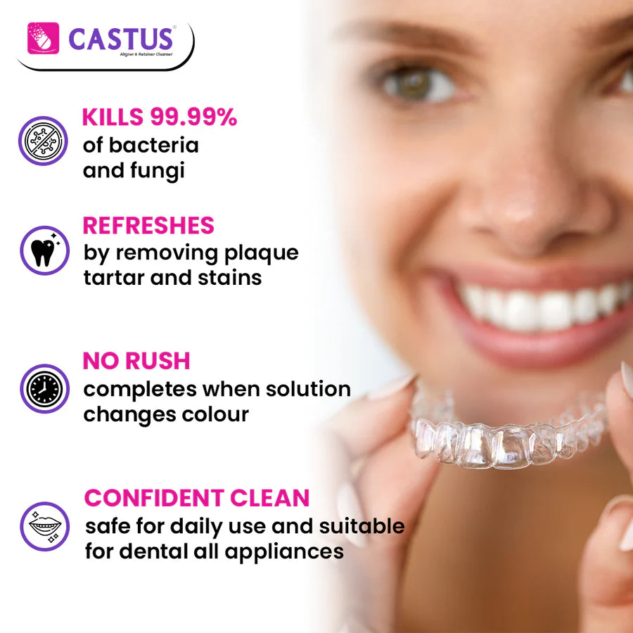Castus Retainer & Aligners Cleanser Tablets (90 pack)