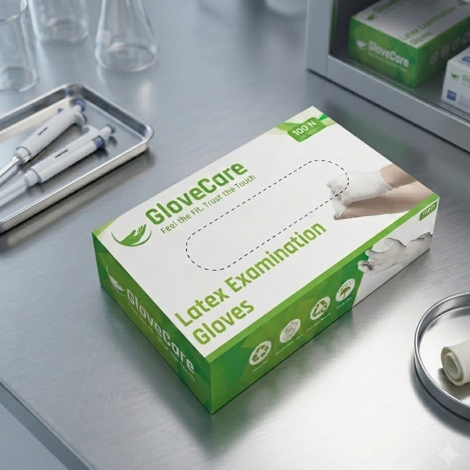 Glovecare Powdered Examination Latex Gloves (Pack of 100)