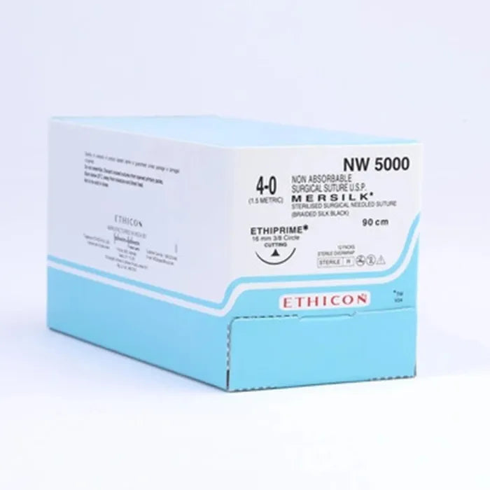 Ethicon Mersilk #4-0 Black Braided Suture