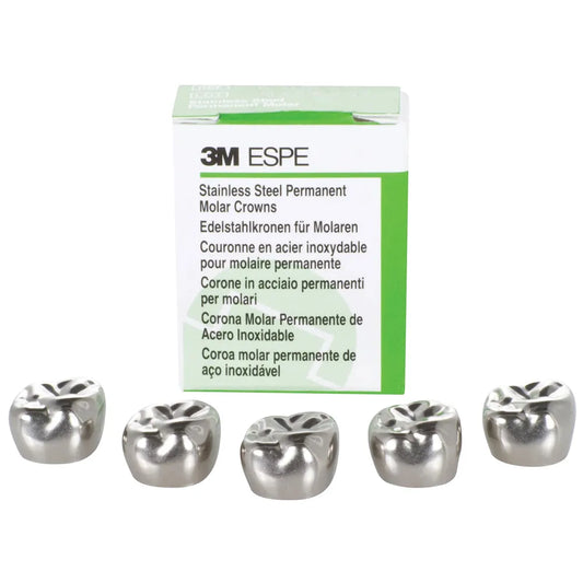 3M ESPE Stainless Steel Permanent 1st Molar Crown (Set Of 5)