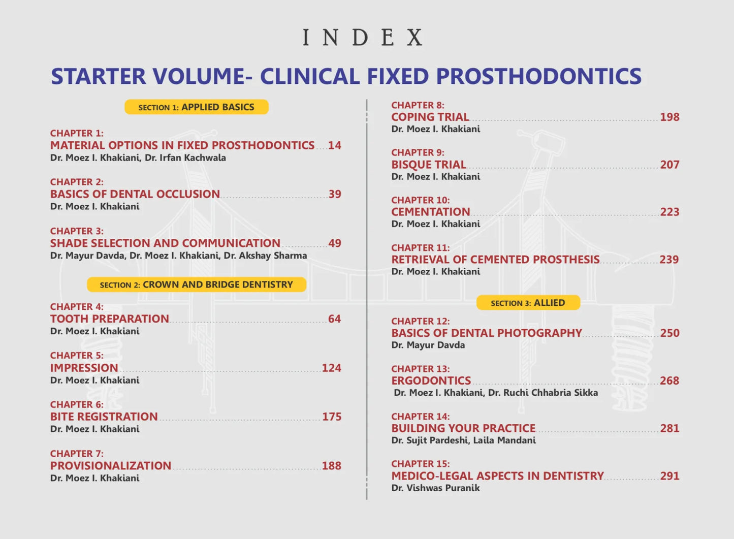 Clinical Fixed Prosthodontics- 2nd Edition Starter Volume By Dr. Moez I Khakiani